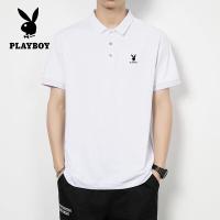 ราคา PLAYBOYเสื้อโปโลลำลองผู้ชายธุรกิจปุ่มคอปกแขนสั้นลายหน้าอกเสื้อแขนสั้นสีขาว สีน้ำเงินเข้ม น้ำเงิน สีกากีGuapai M 4XL (17758868504)