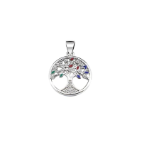 ราคา Silver thai Jewelry จี้เงินแท้ต้นไม้แห่งชีวิต ประดับ CZ Tree of life sterling silver pendant decorated with CZ (20638759234)