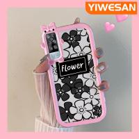 ราคา YIWESAN เคสสำหรับ VIVO Y51 Y31 2020 Y51A 2021 Y53s Y33เคสการ์ตูนกันกระแทกลายดอกไม้สีดำโปร่งใสเคสมือถือเลนส์กล้องถ่ายรูปมอนสเตอร์สุดสร้างสรรค์เคสแบบนิ่มซิลิโคนใส (20961587957)