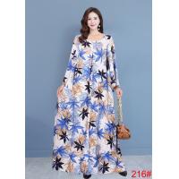 ราคา ชุดเดรสอิสลาม เสื้อเดรสมุสลิม ลายใบไม้ ทรงแขนปล่อย ผ้าสปันใส่สบาย เสื้อแขนยาว 216 เสื้อแฟชั่นอิสลาม (16075607783)