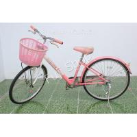 ราคา จักรยานแม่บ้านญี่ปุ่น ล้อ 24 นิ้ว ไม่มีเกียร์ สีชมพู จักรยานมือสอง (14697999497)