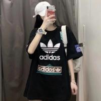 ราคา ADIDASeˉ เสื้อยืดแขนสั้นทรงหลวมสำหรับผู้หญิงเสื้อยืดคู่รักแขนยาวครึ่งแขนผ้าฝ้ายแท้ใหม่ปี (13873962861)