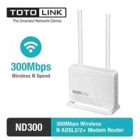 ราคา TOTOLINK ND300 300Mbps Wireless ADSL 2 2 Modem Wifi Router Wi Fi Repeater Modem AP 4 port Switch in One Portuguese Firmware (503502060)