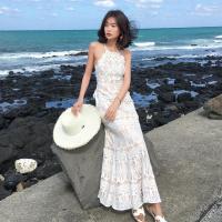 ราคา ชุดเดรสชายหาดมัลดีฟส์ซานย่าสำหรับผู้หญิงชุดเดรสลูกไม้เปิดหลังสีขาวสำหรับฤดูร้อนชุดเดรสสายเดี่ยวประเทศไทยเซ็กซี่นางฟ้าสุดๆ (15916913128)