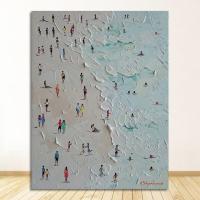 ราคา Seascape มีดภาพวาดภาพวาดสีน้ำมันโปสเตอร์ภาพบนภาพผนังสำหรับห้องนั่งเล่นภาพวาดผ้าใบ Summer Beach (20117343716)