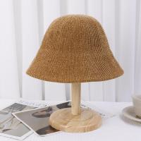 ราคา หมวกชาวประมงถัก Topi Bucket สไตล์วินเทจทรงเส้นรอบวงปรับได้สำหรับฤดูใบไม้ร่วงฤดูหนาว (20614430512)