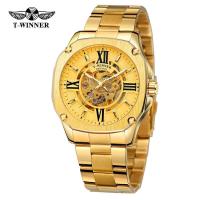 ราคา WINNER Watch For Men Square Skeleton Stainless Steel Automatic Mechanical Watch Man Waterproof Wristwatch T WINNER Reloj Hombre (19758275960)