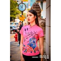ราคา เสื้อคอจีน เสื้อผู้หญิง Carisa งานปักแจกันจีน ผ้าคอตตอลผสมสเปนเด็กซ์เนื้อดีมาก ซิปหลังและซิปข้าง 4168 (12028536140)