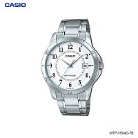ราคา Casio นาฬิกาข้อมือ ผู้ชาย สายสเตนเลสสตีล รุ่น MTP V004D MTP V004D 1B MTP V004D 1B2 MTP V004D 2B (19459449383)