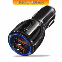 ราคา GOOD HEART Car Chargerหัวชาร์จในรถ QC 3 0 Car charger Adapter 2 พอร์ตการชาร์จ Car charger (16247606382)