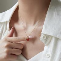 ราคา Qnait สร้อยคอจี้หัวใจสีแดงสร้อยคอคริสตัลรูปหัวใจ (20207213617)