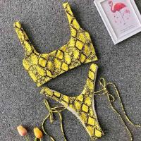 ราคา NEW Neon Green High Leg Cut Bikini Female Thong Swimsuit 2022 Women Brazilian Swimwear Two pieces Bikini set Bather Bathing Suit (20076658049)