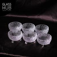 ราคา GLASS HUB AMORN W1025 โถแก้วเล็ก ลายคริสตัล เจียระไน มีฝาปิด เหมาะสำหรับใส่ขนม หรือ สิ่งของต่างๆ เซต 2 ใบ (18338254221)
