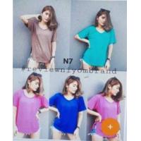 ราคา เสื้อเรย่อนคอกลมผ่าข้าง เสื้อเรย่อนคอกลม เสื้อเรย่อนผ่าข้าง เสื้อเรย่อนสวยๆ เสื้อยืด เสื้อยืดใส่สบายๆ oversize อก 38 ยืดได้ถึง 42 ยาว25 26 N7 (18219793589)