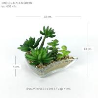 ราคา สวนถาด กระถางแคคตัสปลอม ต้นไม้ปลอมมินิมอล แคคตัสตกแต่งโต๊ะ (1778444606)