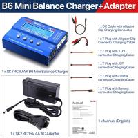 ราคา SKYRC Lipo Charger IMAX B6 EVO B6 V2 B6 Mini B6AC Balance แบตเตอรี่ Charger Discharger พร้อมอะแดปเตอร์อุณหภูมิ Sensor 6A 1 6S (20409424309)