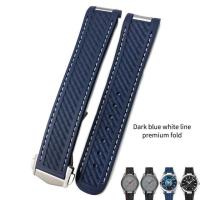 ราคา 20mm Rubber Silicone Watch Strap Fit For Omega Seamaster 300 AT150 Aqua Terra Ultra Light 8900 Steel Buckle Watchband Bracelets (19704199078)