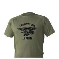 ราคา High quality inventory Hot Dry Fit Green Olive Us Army Military Usa Navy Seals Men T Shirt (18726096774)