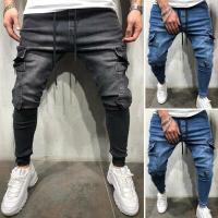 ราคา Ftlaoiกางเกงยีนส์ชายทรงสกินนี่เข้ารูปDenim Bikerกางเกงยืดนักปั่นจักรยานนักวิ่งกางเกงขายาวลำลอง (6693208789)