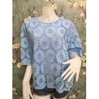 ราคา เสื้อลูกไม้ เสื้อผ้าผู้หญิง เสื้อลูกไม้สาวอวบ ไปวัดทำบุญ รอบอก54 56นิ้ว เสื้อลูกไม้คนอ้วน รุ่น5605 (21251759364)