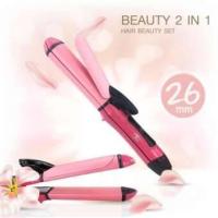 ราคา ที่หนีบผมลอน CKL 2 in 1 เครื่องหนีบผม ม้วนผม รุ่น CKL 737 Pink เก็บเงินปลายทางได้ (19509212713)