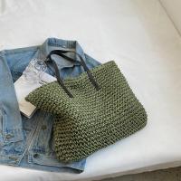 ราคา Shoulder bag casual straw large capacity woven forest portable 2023 new trendy INS tote big bag beach bag WYUE (18902057424)