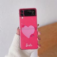 ราคา สำหรับ Samsung Galaxy Z Flip4 Z Flip3 Z Z พลิก3 Z 4เคสเพ้นท์ลายแฟชั่นเคสฝาหลังลายใส PC แบบแข็งบาร์บี้สีชมพูป้องกันตกเคสกรอบป้องกัน (17594960629)