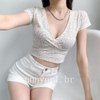 ราคา เสื้อยืดเสื้อยืดเกาหลีเสื้อเอวลอยเสื้อครอปสำหรับผู้หญิงเสื้อกล้ามสตรีเสื้อกล้ามสตรี (14158575059)