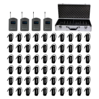 ราคา TT112ระบบคู่มือนำเที่ยวไร้สายอุปกรณ์ตีความสำหรับการฝึกอบรมการสอนทัวร์ 4เครื่องส่งสัญญาณ60ตัวรับ64ช่องชาร์จ (21007285778)