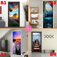 ราคา สติ๊กเกอร์ติดประตู 3มิติ สติ๊กเกอร์ วอลล์เปเปอร์ พร้อมส่ง Door Sticker 3D High Resolution Wallpaper ทะเล ช้าง ดวงจันทร์ (10288986290)