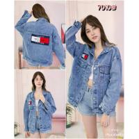 ราคา New แจ็คเก็ตยีนส์แขนยาว แจ็คเก็ตยีนส์สาวอวบ แจ็คเก็ตยีนส์เกาหลี ผ้าดีใส่สบาย 7010 (7544188180)
