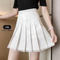 ราคา พร้อมส่ง XS 3XL เอวถึง 34 กระโปรงเทนนิสทรงปกติแถบริบบิ้นลูกไม้ ผ้าโพลีเอสเตอร์ มีซับใน สไตล์เกาหลี (17357316766)