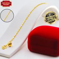 ราคา สร้อยข้อเท้าทอง เครื่องประดับ ทองเหมือนแท้ ลายปล้องอ้อย น้ำหนัก2สลึง ยาว9นิ้ว ทองโคลนนิ่ง (17447659112)