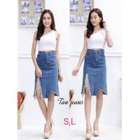 ราคา paipai shop กระโปรงยีนส์แต่งขาดตามรูป ผ้าไม่ยืดยาว 26 ไซส์ S M L XL (14482762713)