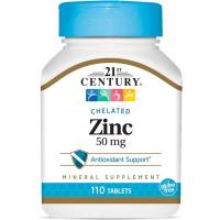 ราคา ธาตุสังกะสี Chelated Zinc Cal 50mg 125mg 110 Tablets 21st Century (7095488235)