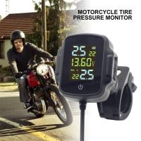 ราคา MA รถจักรยานยนต์ TPMS ยางมอเตอร์ไซค์ความดันเครื่องวัดความดันลมยางยางอุณหภูมิระบบ QC 3 0เครื่องชาร์จ USB สำหรับแท็บเล็ตโทรได้ (8358610894)