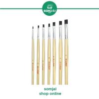 ราคา สง่า มะยุระ พู่กันสง่าชนิดหัวแบน พู่กันแบนขนสังเคราะห์ พู่กันสง่าขนสังเคราะห์ พู่กันเบอร์ 1 12 (12736979198)