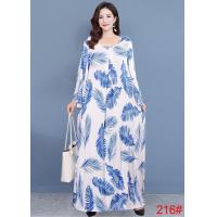 ราคา ชุดเดรสอิสลาม เสื้อเดรสมุสลิม ลายใบไม้ ทรงแขนปล่อย ผ้าสปันใส่สบาย เสื้อแขนยาว 216 เสื้อแฟชั่นอิสลาม (16075607780)