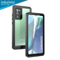 ราคา ซองกันน้ำ Inkolelo สำหรับ Samsung Galaxy Note 20เต็มรูปแบบเคสกันกระแทกทนทานป้องกันในตัวป้องกันหน้าจอดำน้ำดูปะการังการดำน้ำการว่ายน้ำใต้น้ำเคสปิดผนึกสองชั้น สีดำและใส (4270752352)