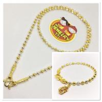 ราคา กำไลข้อมือห้อยถุงทอง พร้อมสร้อยคอ 2 สองกษัตริย์ ไม่ลอกไม่ดำ มีเก็บเงินปลายทาง ส่งของวันเว้นวัน (1348518257)