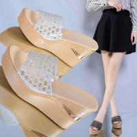 ราคา รองเท้าแตะผู้หญิงรองเท้าส้นเตารีดใหม่รองเท้าผู้หญิงพื้นหนาเสื้อนอกรองเท้าส้นเตารีดรองเท้าส้นเตารีดกันน้ำ (20145501238)