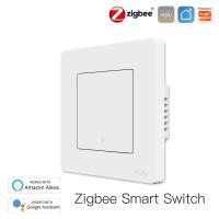 ราคา MOES New Star Ring Tuya Smart ZigBee3 0 Push Button Switch Scene Switch Smart Life APP Remote Control Work with Alexa Google Electrical Circuitry Par (20225410036)