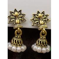 ราคา ต่างหูอินเดียระฆังเล็กมี6สีลายนกยุง (14191252652)