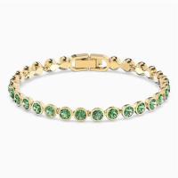 ราคา Swarovski Elegant Two tone Tennis Full Rhinestone Crystal Bracelet Fashion Ladies Small Round Ball Ladies Bracelet (7810118087)