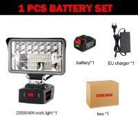 ราคา ส่งของจากไทย ไฟฉายใช้แบต makita 7 นิ้ว เอาต์พุต USB คู่ ไฟฉายไฟทำงาน18V ไฟทำงานไฟฉายไฟฉายไฟฟ้าสปอตไลท์แบบพกพา กลางแจ้งโคมไฟตั้งแคมป์ (21208631826)