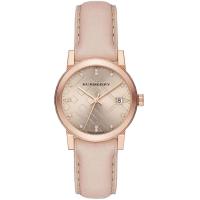 ราคา Burberry แผ่นนาฬิกาข้อมือสายหนังเคลือบโทนสีกุหลาบไดอัลสีโรสโกลด์33มม สำหรับผู้หญิงพร้อม BU9131รับประกัน2ปี (17479594196)