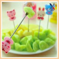 ราคา ไม้จิ้มผลไม้ ส้อมจิ้ม ส้อมจิ้มผลไม้สแตนเลส ส้อมเล็ก ลายการ์ตูน ขนาด10cm พร้อมส่ง XLN369 (12456527536)