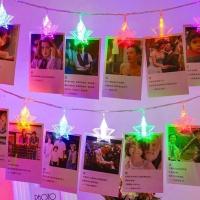 ราคา พร้อมส่ง ไฟกระพริบตัวหนีบรูปดาว สีRGB ไฟประดับ ไฟตกแต่งงาน ไฟจัดตกแต่งห้องนอน ไฟรูปดาวหลายสี ไฟตกแต่งปาร์ตี้ (21098886865)