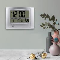 ราคา Digital Wall Clocks Atomic Desk Alarm Large Display Battery Operated Calendar Wall Sticks Home Office Indoor Temperature Clock (13391151252)