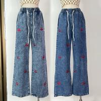 ราคา กางเกงยีนส์แฟชั่นเอวสูง ทรงขากระบอก กางเกงยีนส์ผู้หญิงฟรีไซส์ กางเกงยีนส์สไตล์เกาหลี (19756526832)